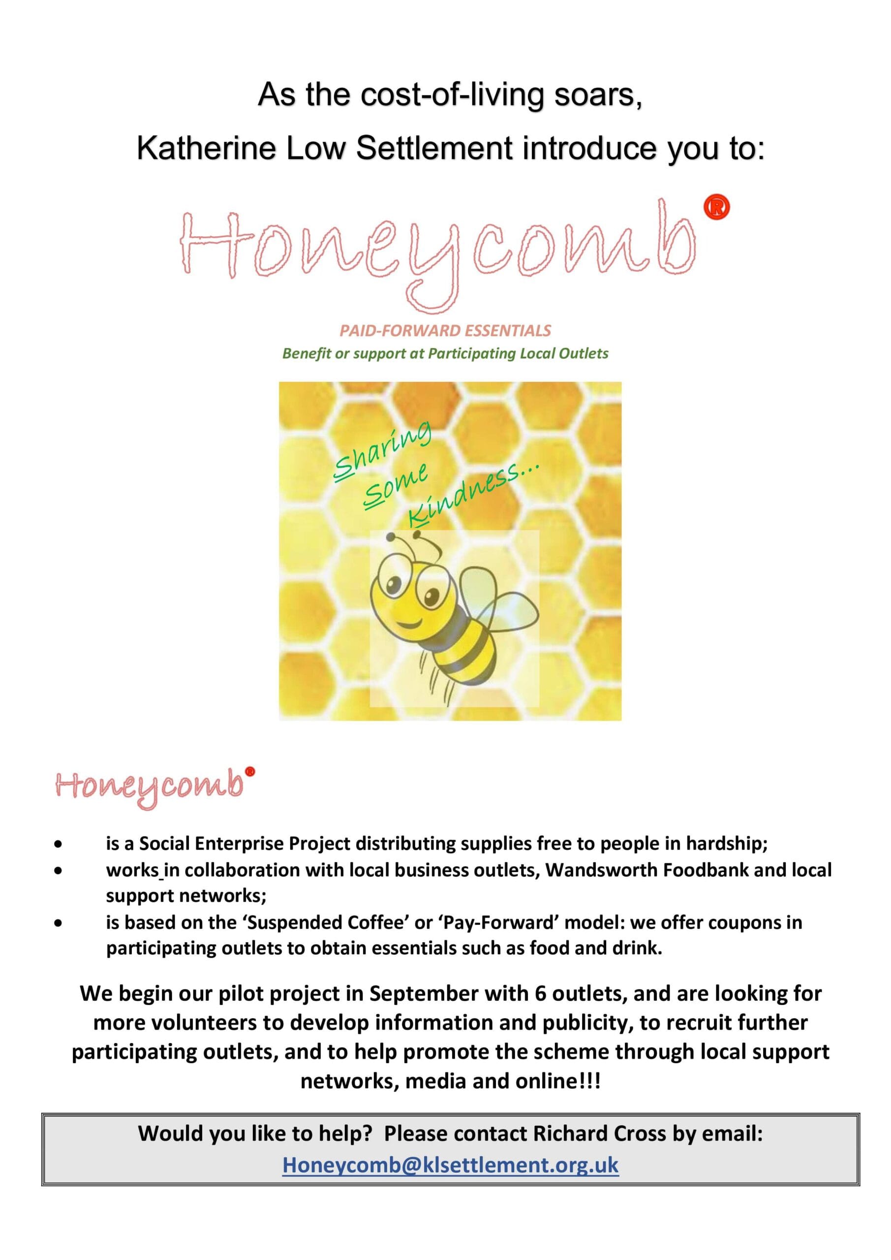 Honeycomb - a simple idea to help ease the cost of living - Katherine ...